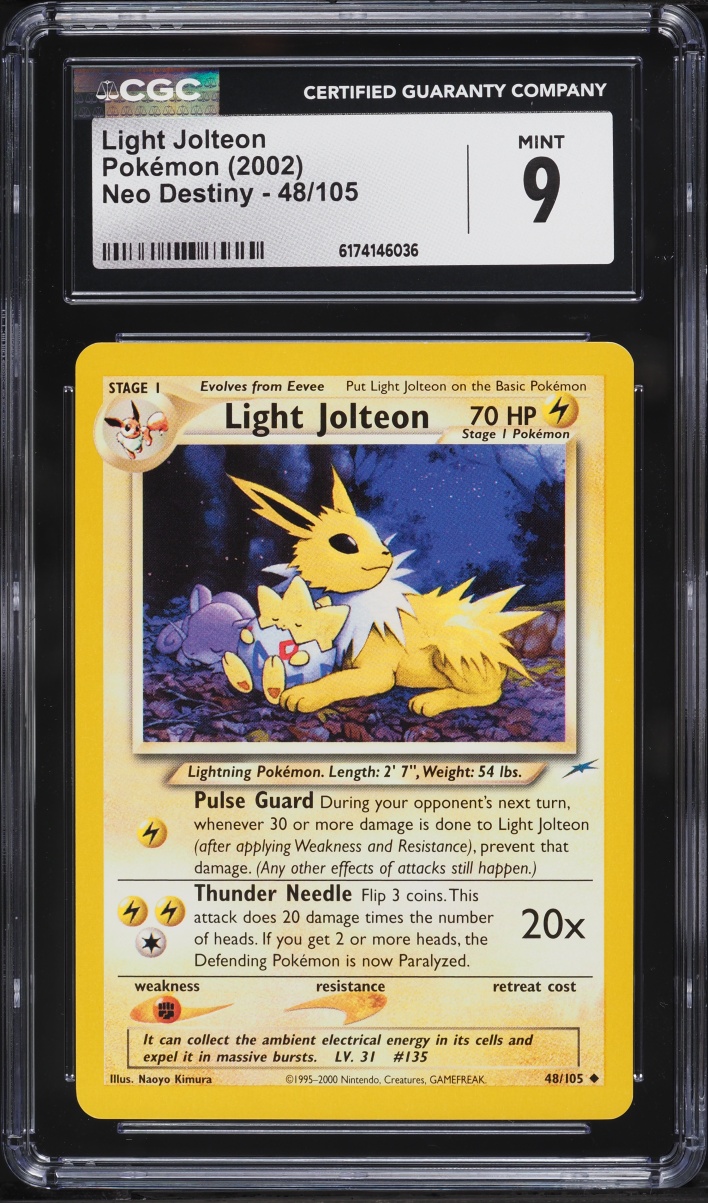 2002 Pokemon Neo Destiny Light Jolteon #48 CGC 9 MINT