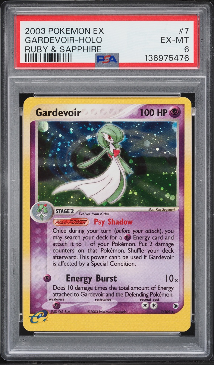 2003 Pokemon EX Ruby & Sapphire Holo Gardevoir #7 PSA 6 EXMT