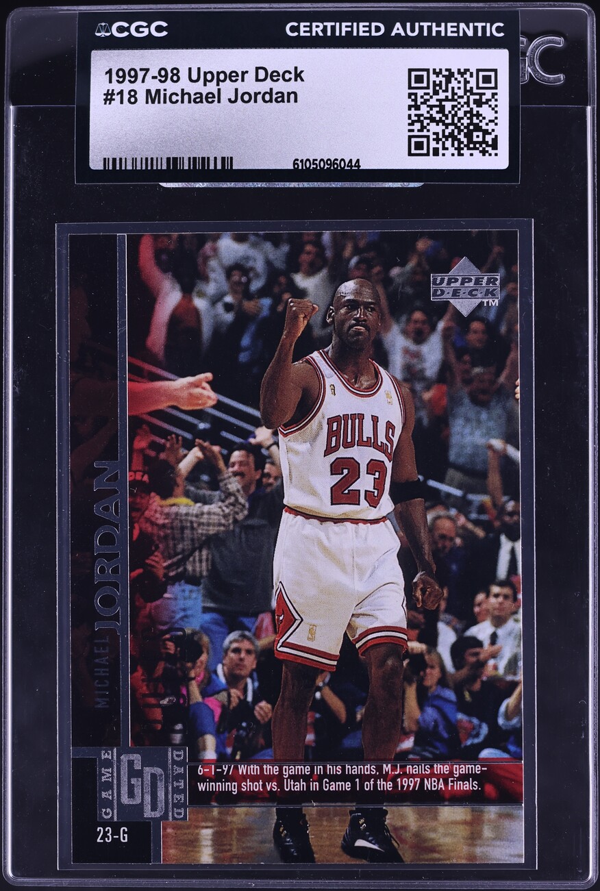 1997 Upper Deck Basketball Michael Jordan #18 CGC AUTH
