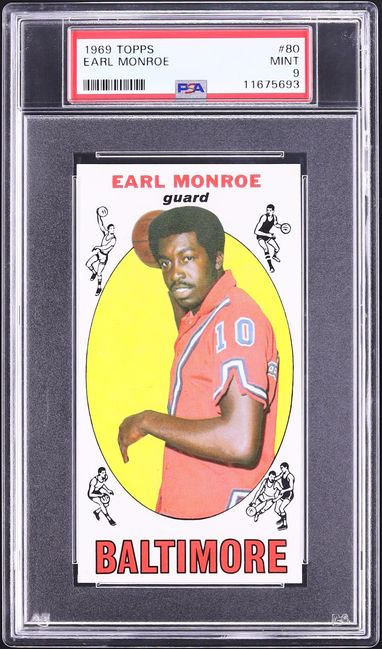 1969 Topps Basketball Earl Monroe ROOKIE #80 PSA 9 MINT