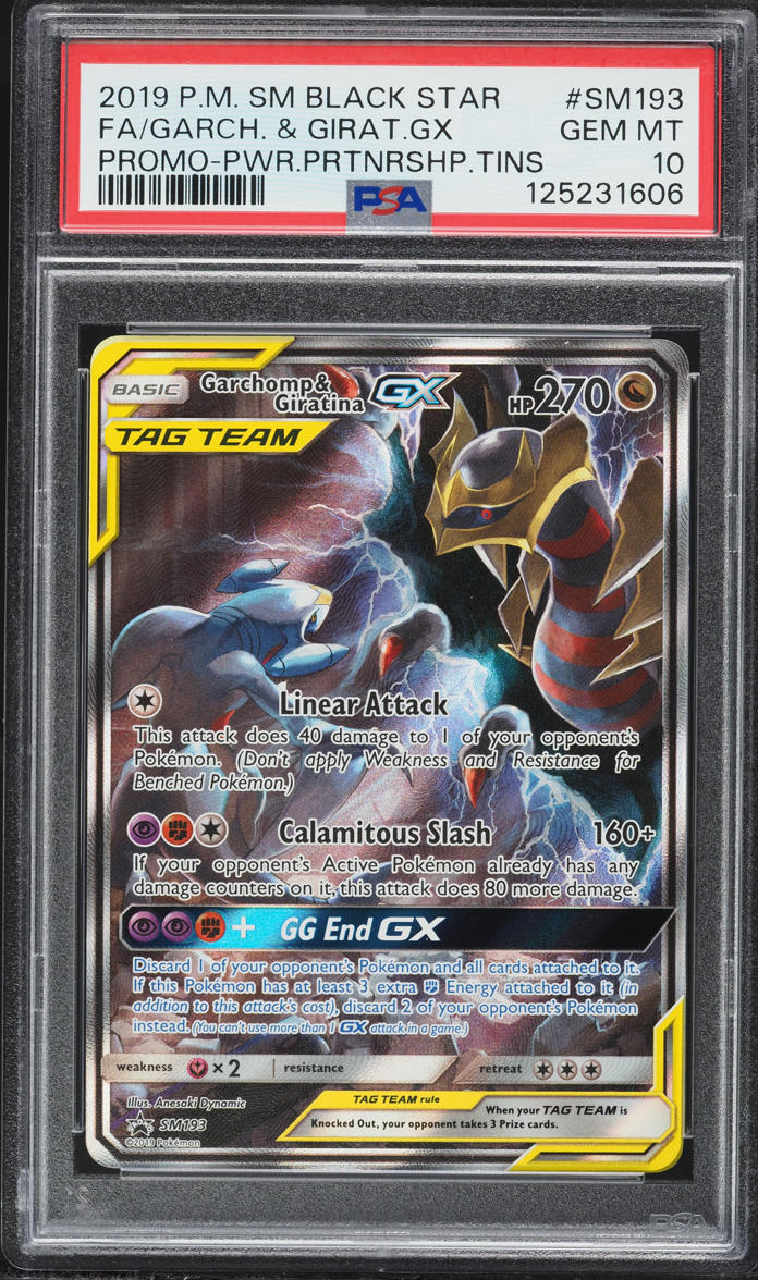 2019 Pokemon Sun & Moon Promo Full Art Garchomp & Giratina GX #SM193 PSA 10 GEM MINT