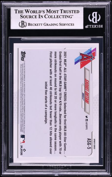 2021 Topps Update MLB All-Stars Shohei Ohtani #ASG5 BGS 9 MINT