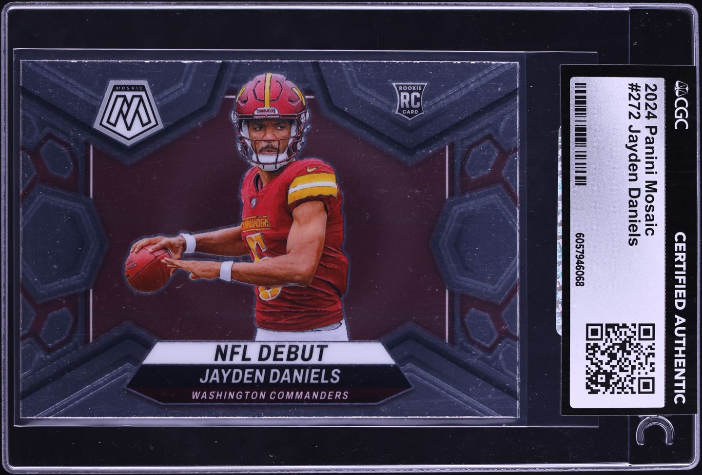2024 Panini Mosaic NFL Debut Jayden Daniels ROOKIE #272 CGC AUTH