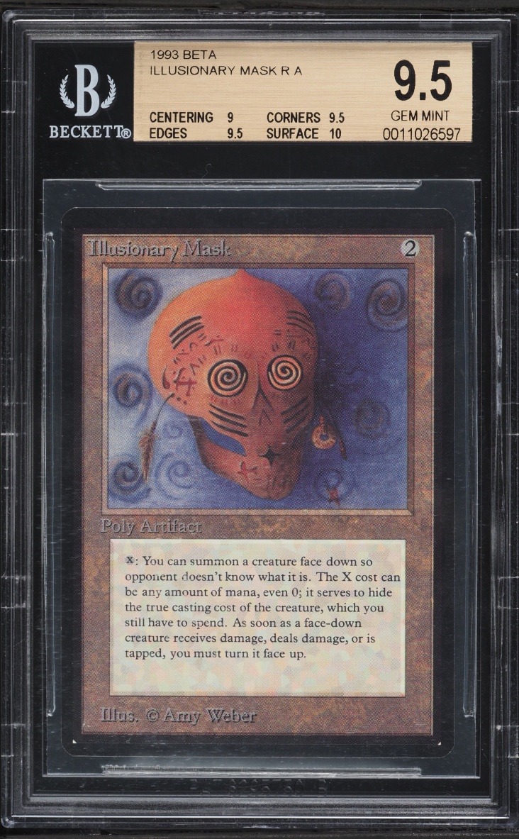 1993 Magic The Gathering MTG Beta Illusionary Mask BGS 9.5 GEM MINT