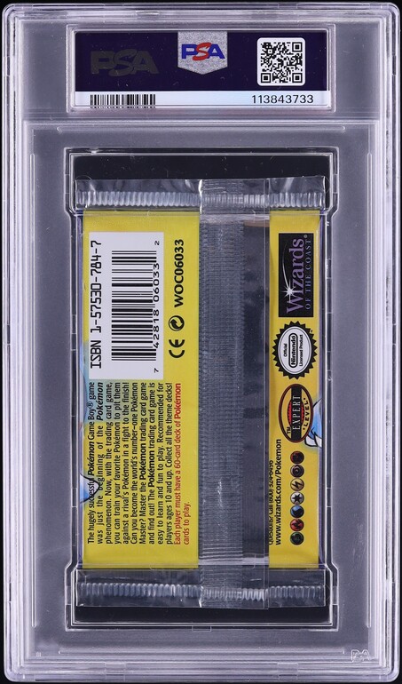 1999 Pokemon Base Set Pack Blastoise Unlimited Thin Font PSA 10 GEM MINT