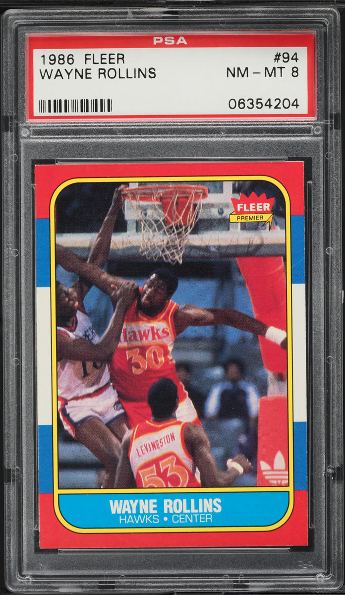 1986 Fleer Basketball Tree Rollins #94 PSA 8 NM-MT