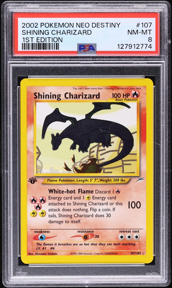 2002 Pokemon Neo Destiny 1st Edition Shining Charizard #107 PSA 8 NM-MT