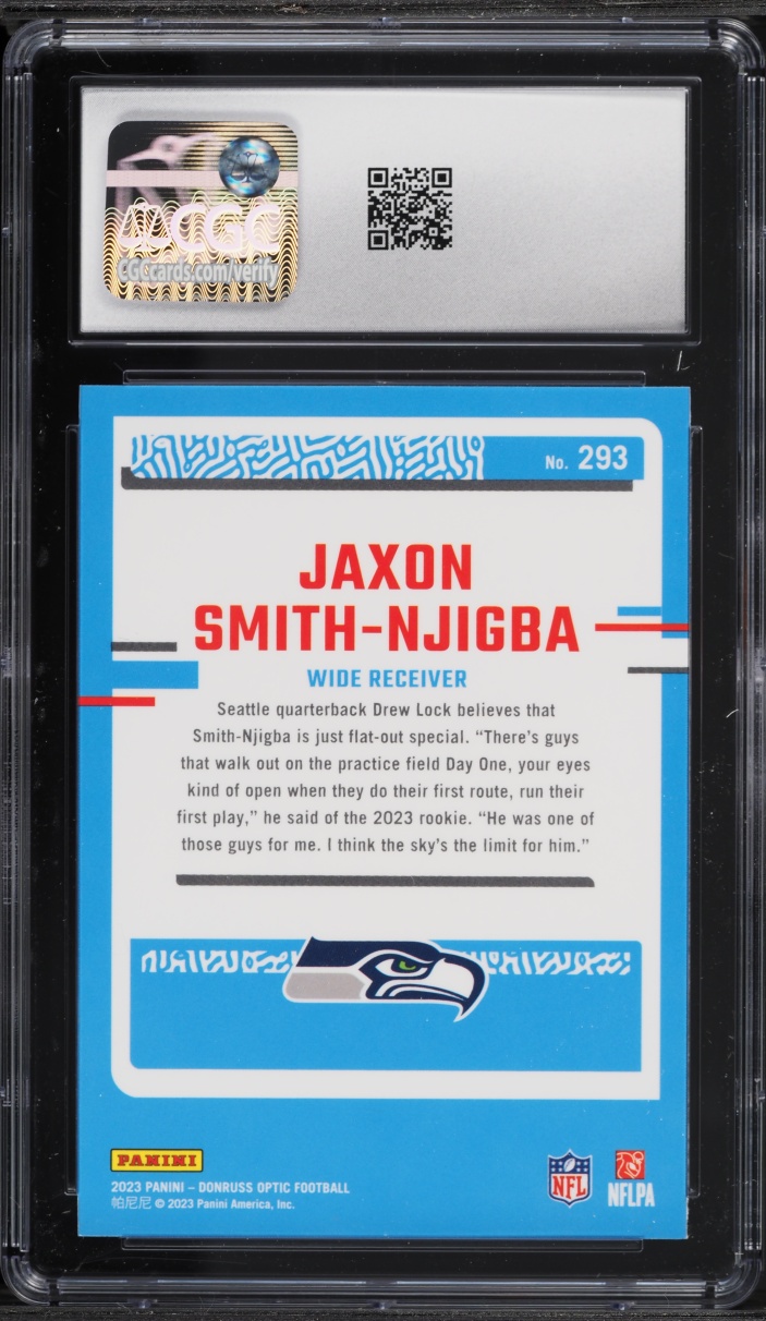 2023 Donruss Optic Jaxon Smith-Njigba ROOKIE #293 CGC 10 GEM MINT