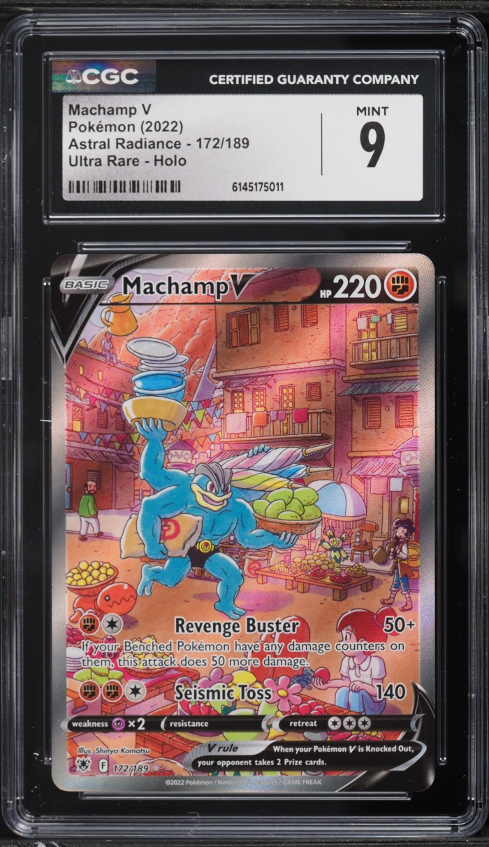 2022 Pokemon Sword & Shield Astral Radiance Alt Art Machamp V #172 CGC 9 MINT