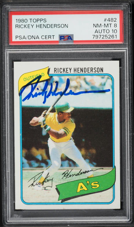 1980 Topps Rickey Henderson ROOKIE #482 SGC 9.5 MINT+ on Fanatics