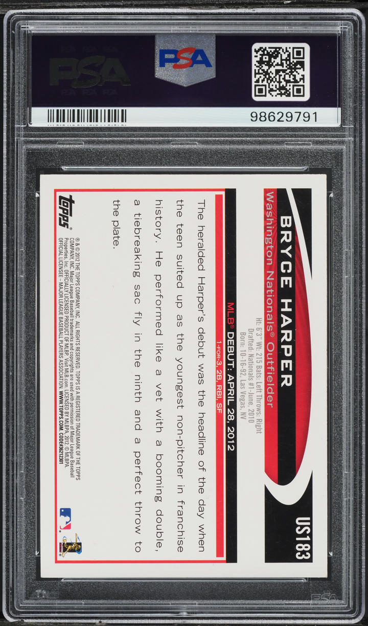 2012 Topps Update Bryce Harper ROOKIE #US183 PSA 7 NRMT
