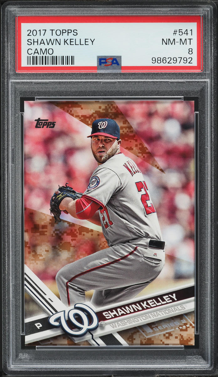 2017 Topps Camo Shawn Kelley /25 #541 PSA 8 NM-MT