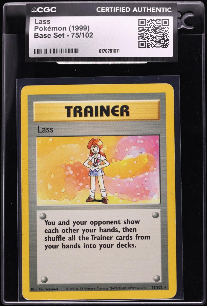 1999 Pokemon Base Set Lass #75 CGC AUTH