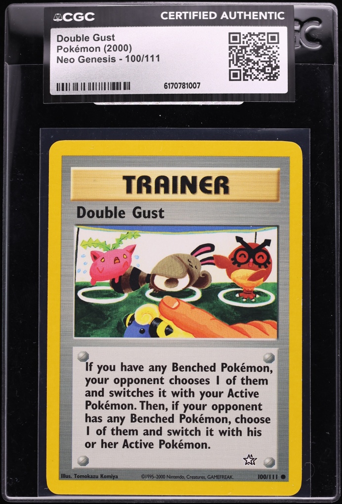 2000 Pokemon Neo Genesis Double Gust #100 CGC AUTH