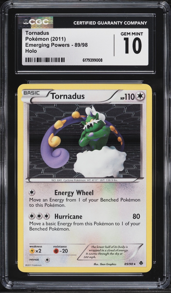 2011 Pokemon Black & White Emerging Powers Holo Tornadus #89 CGC 10 GEM MINT