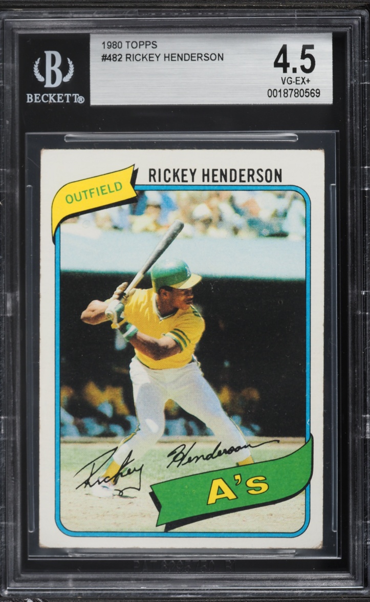 1980 Topps Rickey Henderson ROOKIE #482 BGS 4.5 VGEX+