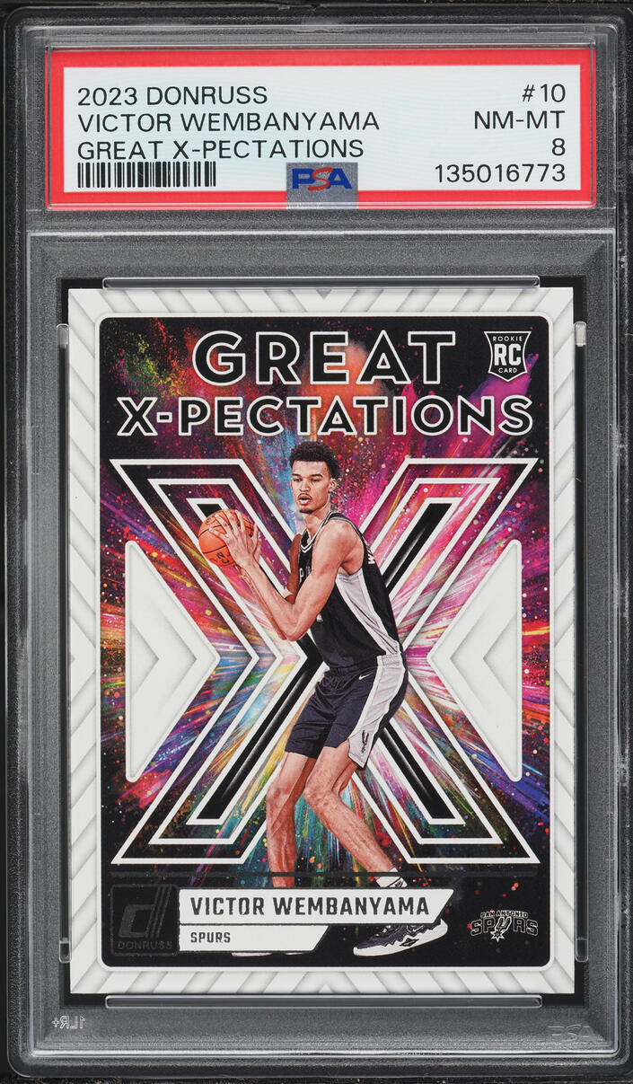 2023 Donruss Great X-Pectations Victor Wembanyama ROOKIE #10 PSA 8 NM-MT