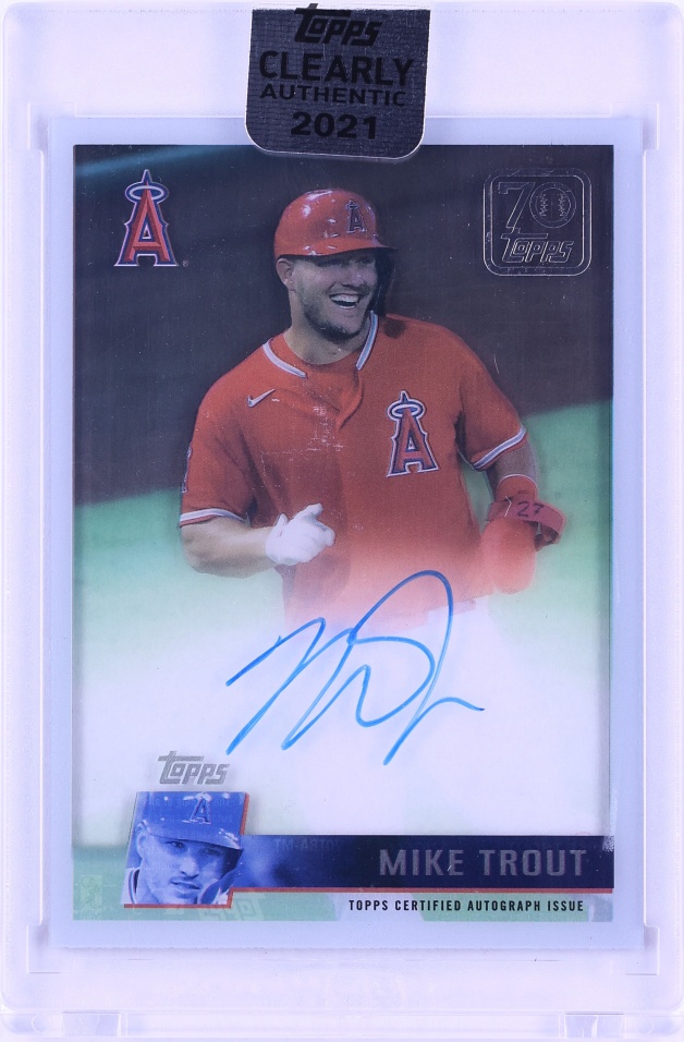 2021 Topps Clearly Authentic 70 Years Of Topps Mike Trout AUTO #70TBA-MT