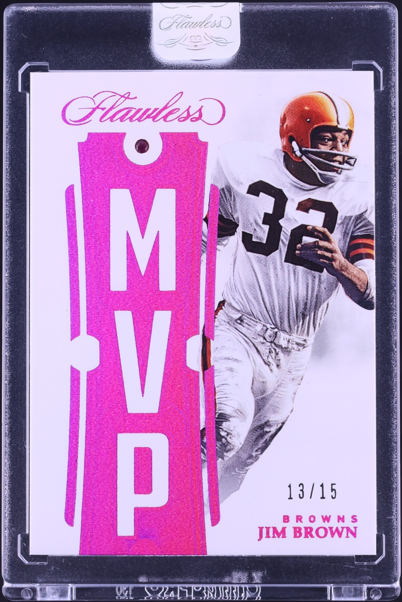 2018 Panini Flawless MVP Ruby Gems Jim Brown /15 #MVP-14