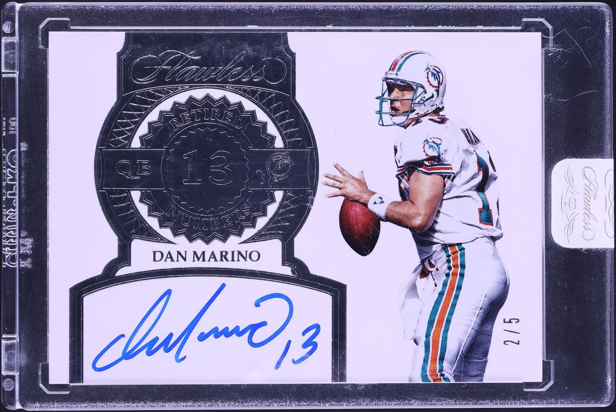 2017 Panini Flawless Retired Number Dan Marino AUTO /5 #RN-DM