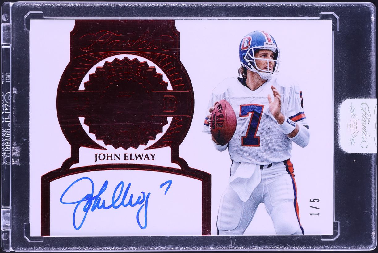 2017 Panini Flawless Retired Number Ruby John Elway AUTO 1/5 #RN-JE