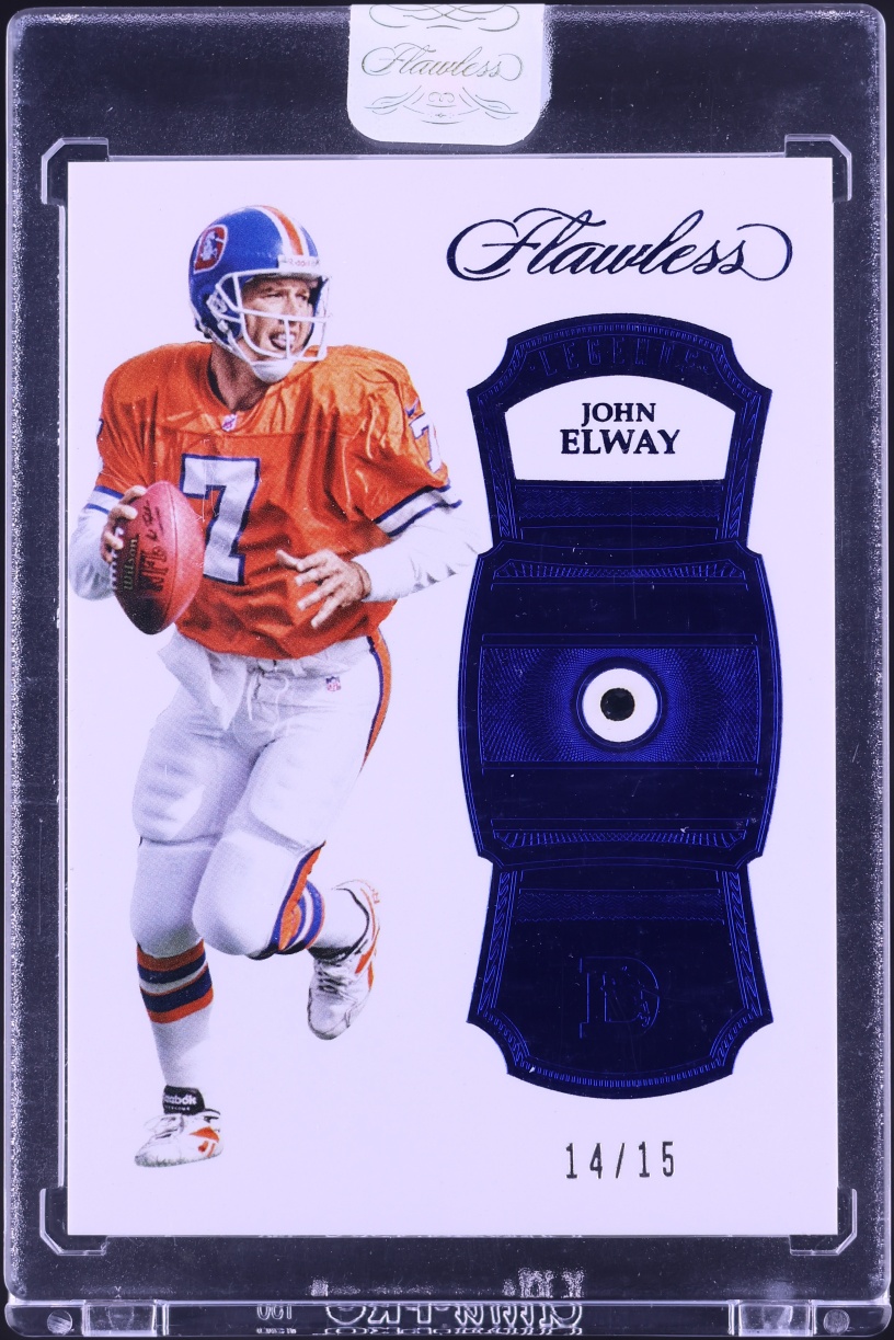 2017 Panini Flawless Legends Sapphire Gems John Elway /15 #115