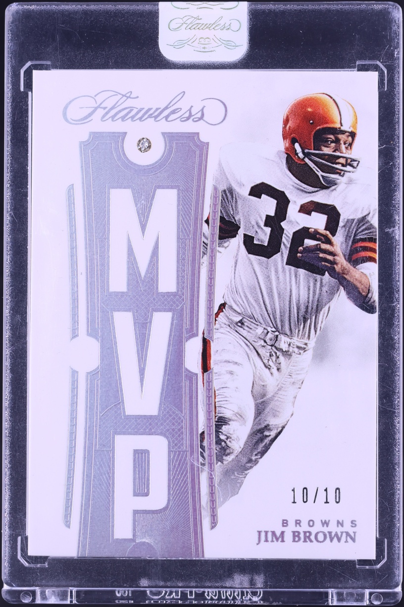 2018 Panini Flawless MVP Diamond Gems Jim Brown 10/10 #MVP-14