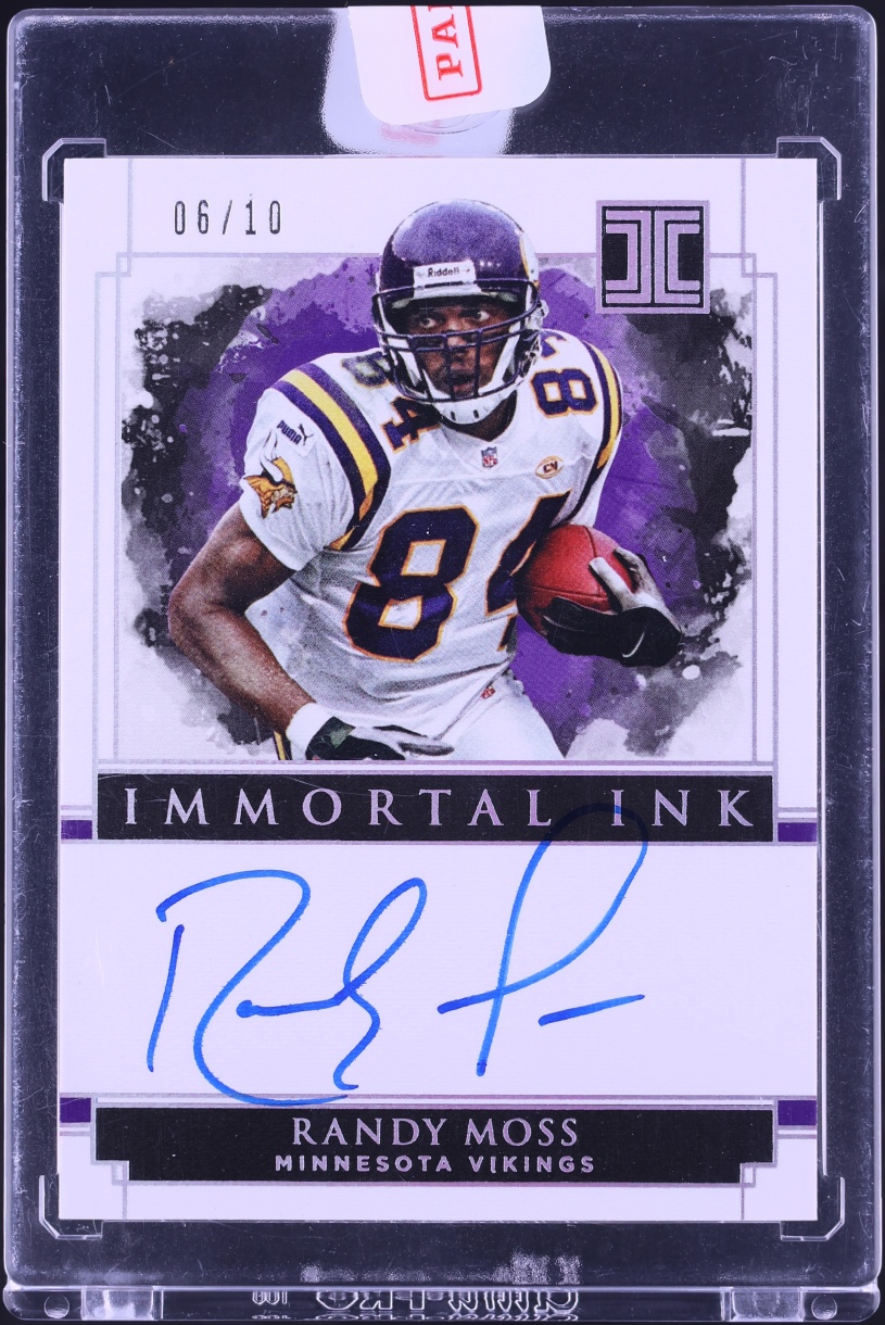 2018 Panini Impeccable Immortal Ink Randy Moss AUTO /10 #IM-RM