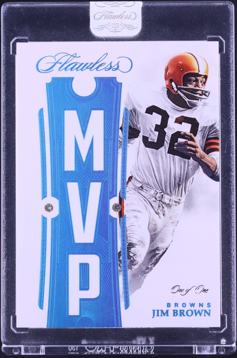 2018 Panini Flawless MVP Diamond Gems Platinum Jim Brown 1/1 #MVP-14