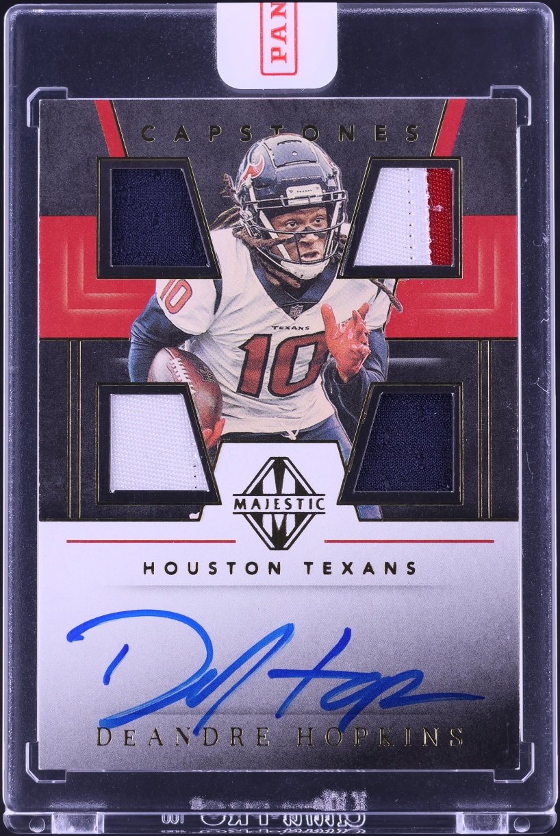 2019 Panini Majestic Capstones Gold DeAndre Hopkins PATCH AUTO /25 #CP-DH