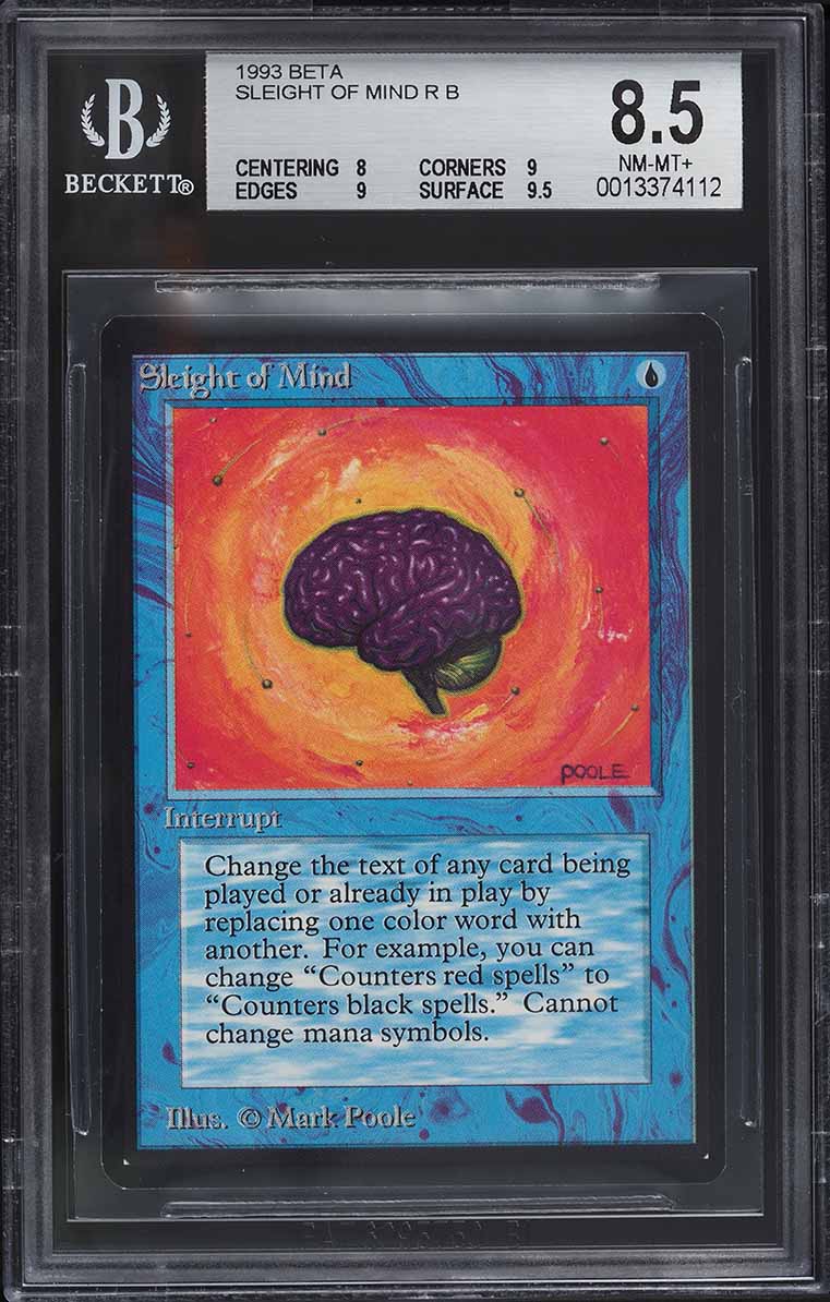 1993 Magic The Gathering MTG Alpha Ancestral Recall R B BGS