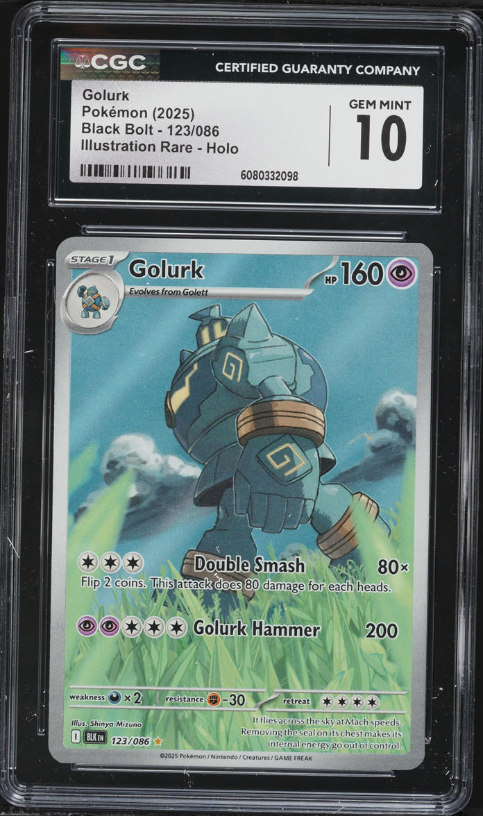 2025 Pokemon Scarlet & Violet Black Bolt IR Golurk #123 CGC 10 GEM MINT