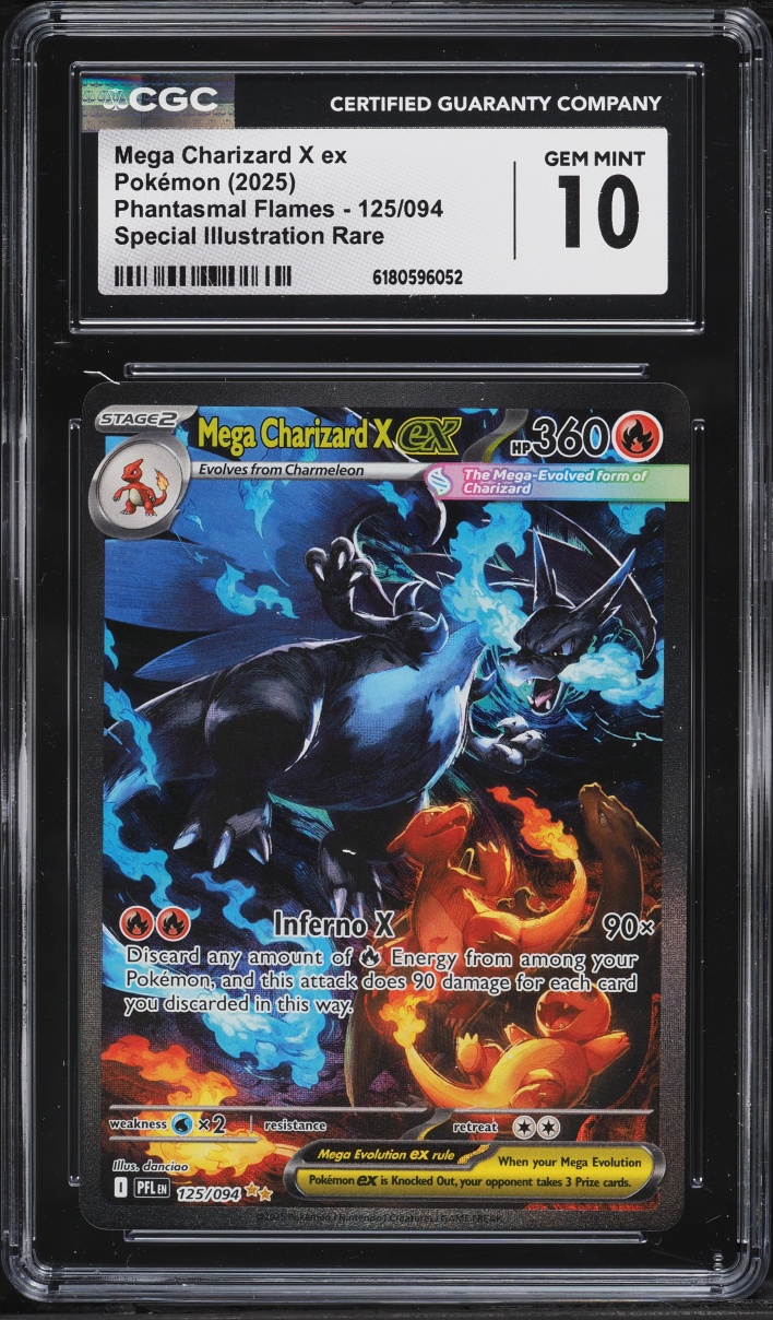 2025 Pokemon Mega Evolution Phantasmal Flames SIR Mega Charizard X Ex #125 CGC 10 GEM MINT