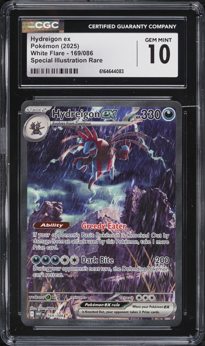 2025 Pokemon Scarlet & Violet White Flare SIR Hydreigon ex #169 CGC 10 GEM MINT