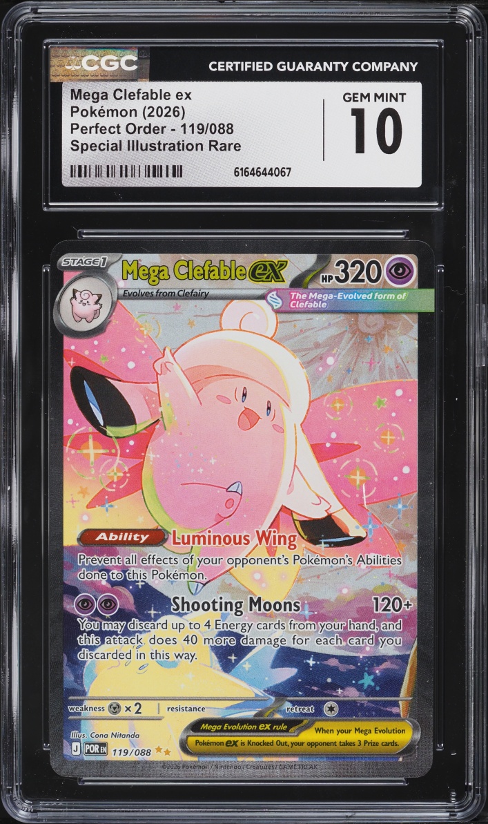 2026 Pokemon Mega Evolution Perfect Order SIR Mega Clefable ex #119 CGC 10 GEM MINT