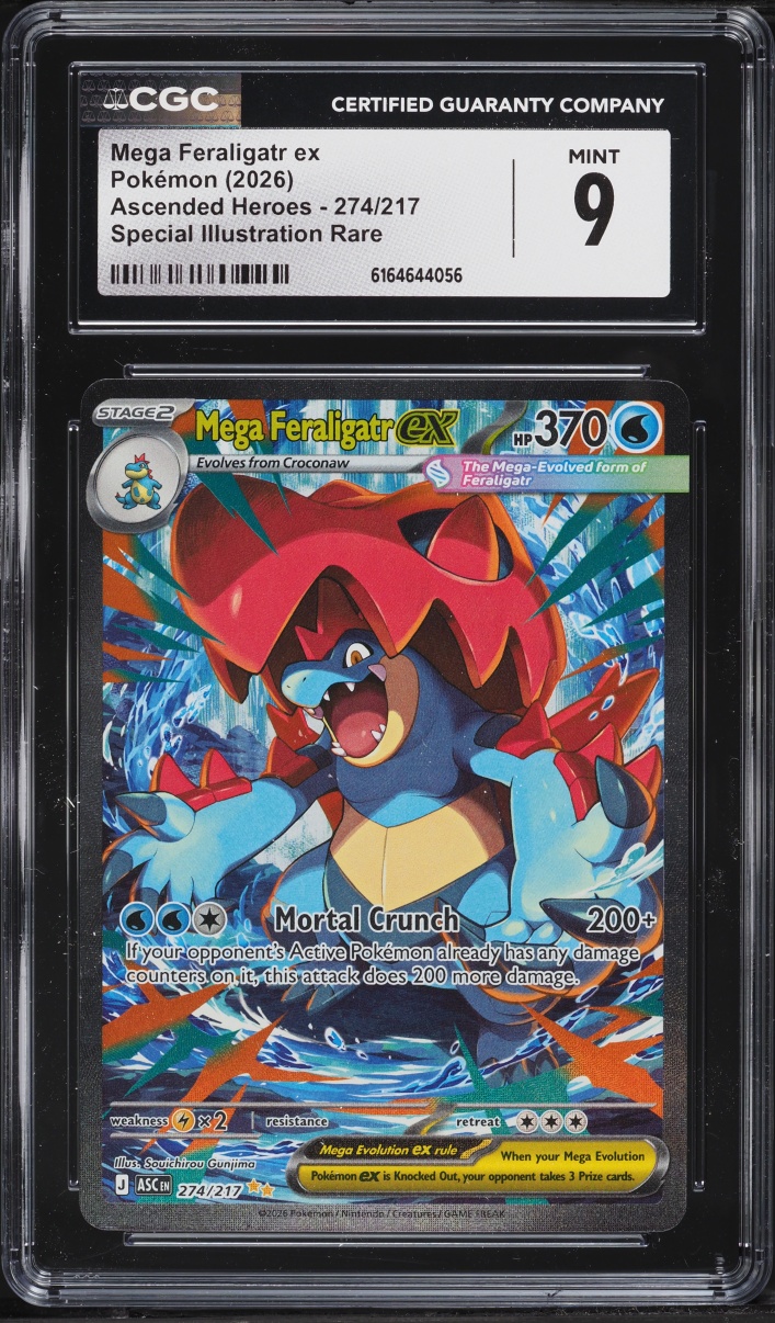 2026 Pokemon Mega Evolution Ascended Heroes SIR Mega Feraligatr ex #274 CGC 9 MINT