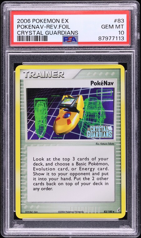 2006 Pokemon EX Crystal Guardians Reverse Holo Pokenav #83 PSA 10 GEM MINT