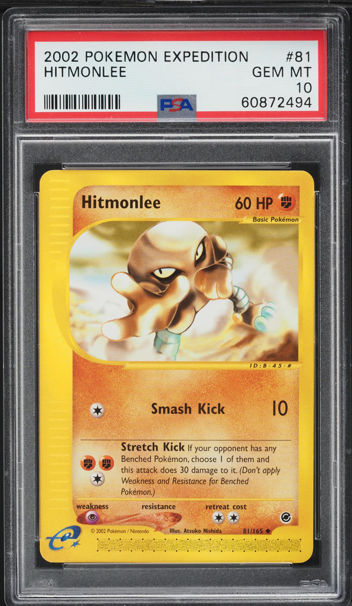 2002 Pokemon Expedition Hitmonlee #81 PSA 10 GEM MINT