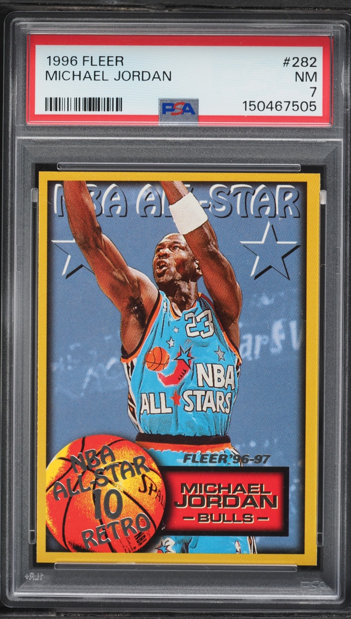 1996 Fleer Basketball Michael Jordan #282 PSA 7 NRMT