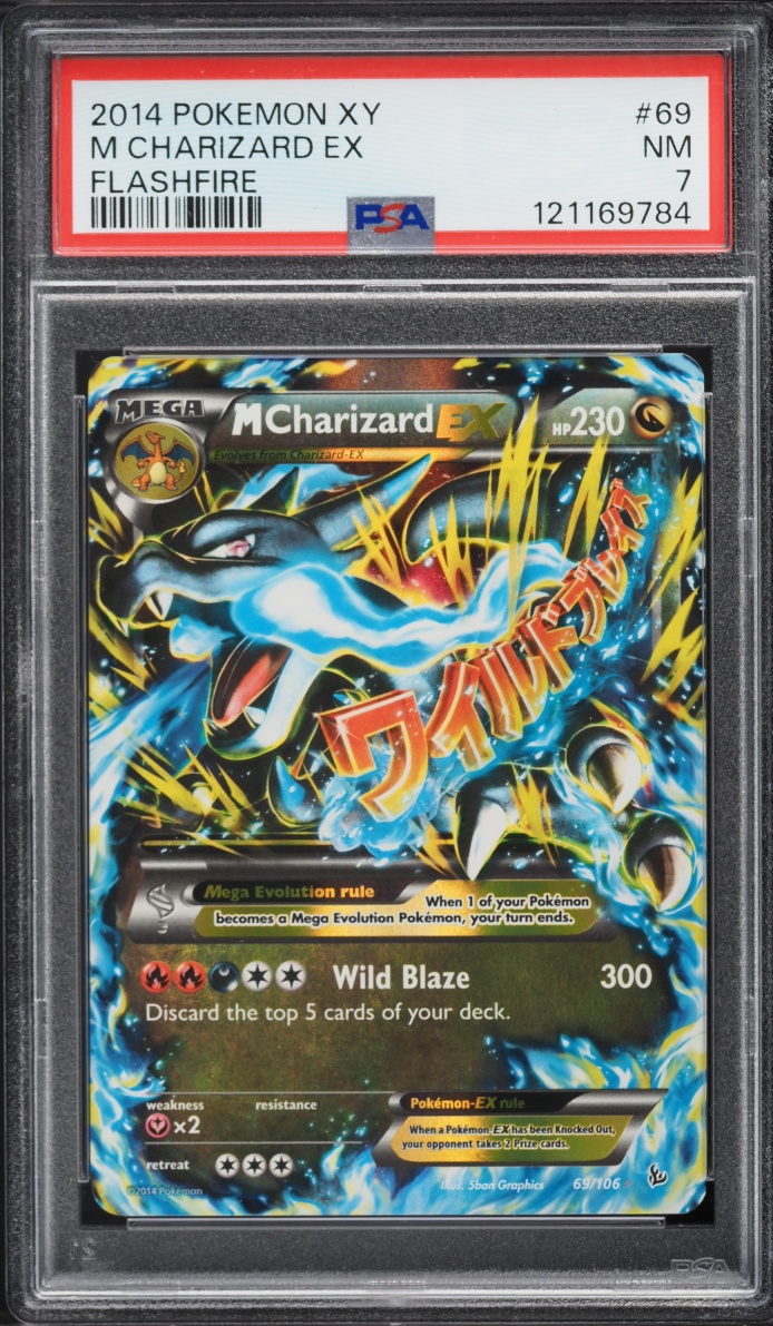 2014 Pokemon XY Flashfire M Charizard EX #69 PSA 7 NRMT