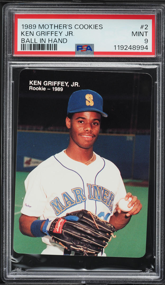 1989 Mother's Cookies Ball In Hand Ken Griffey Jr. ROOKIE #2 PSA 9 MINT