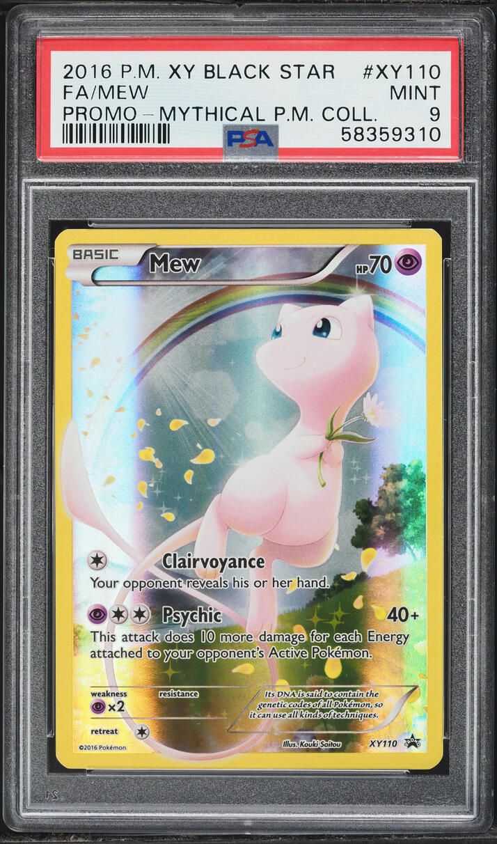 2016 Pokemon XY Promo Mythical Collection Full Art Mew #XY110 PSA 9 MINT