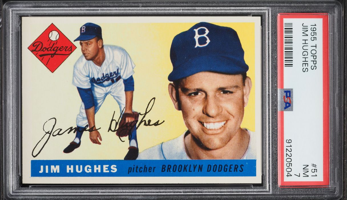 1955 Topps Jim Hughes #51 PSA 7 NRMT