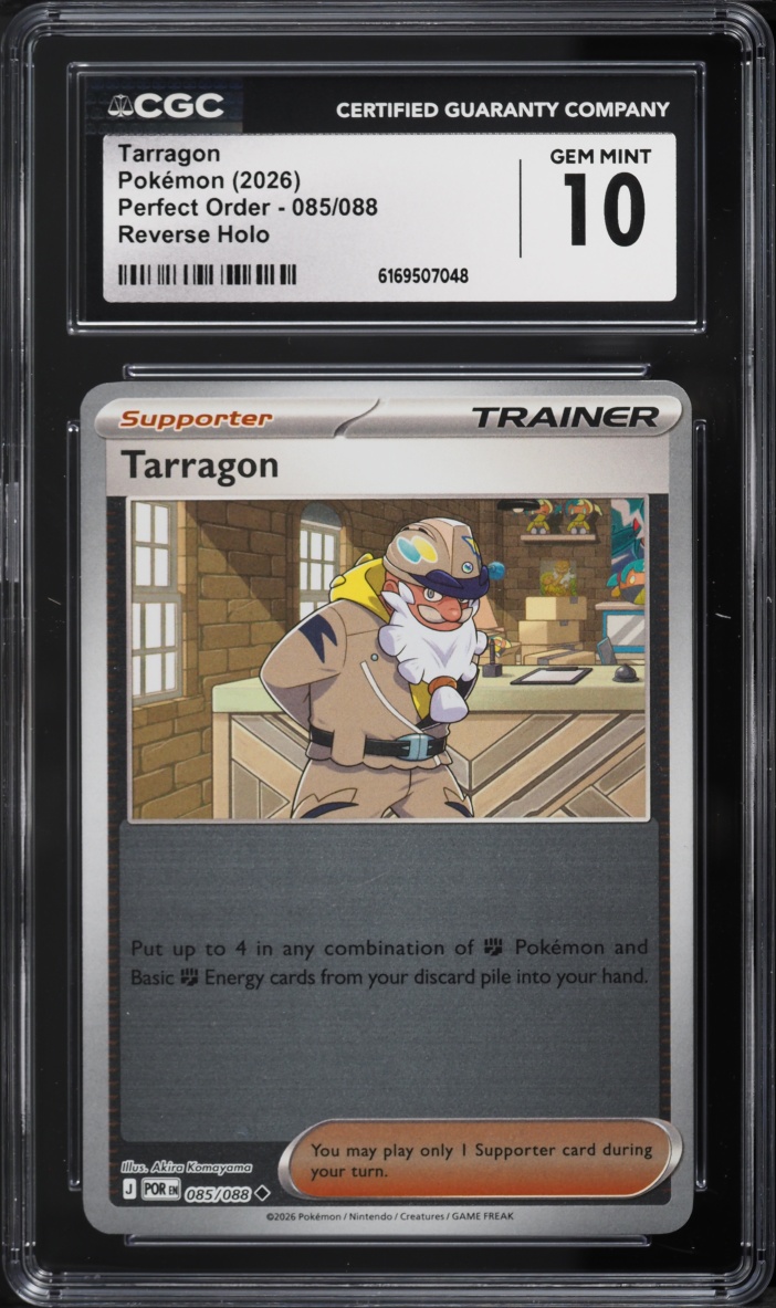 2026 Pokemon Mega Perfect Order Reverse Holo Tarragon #085 CGC 10 GEM MINT