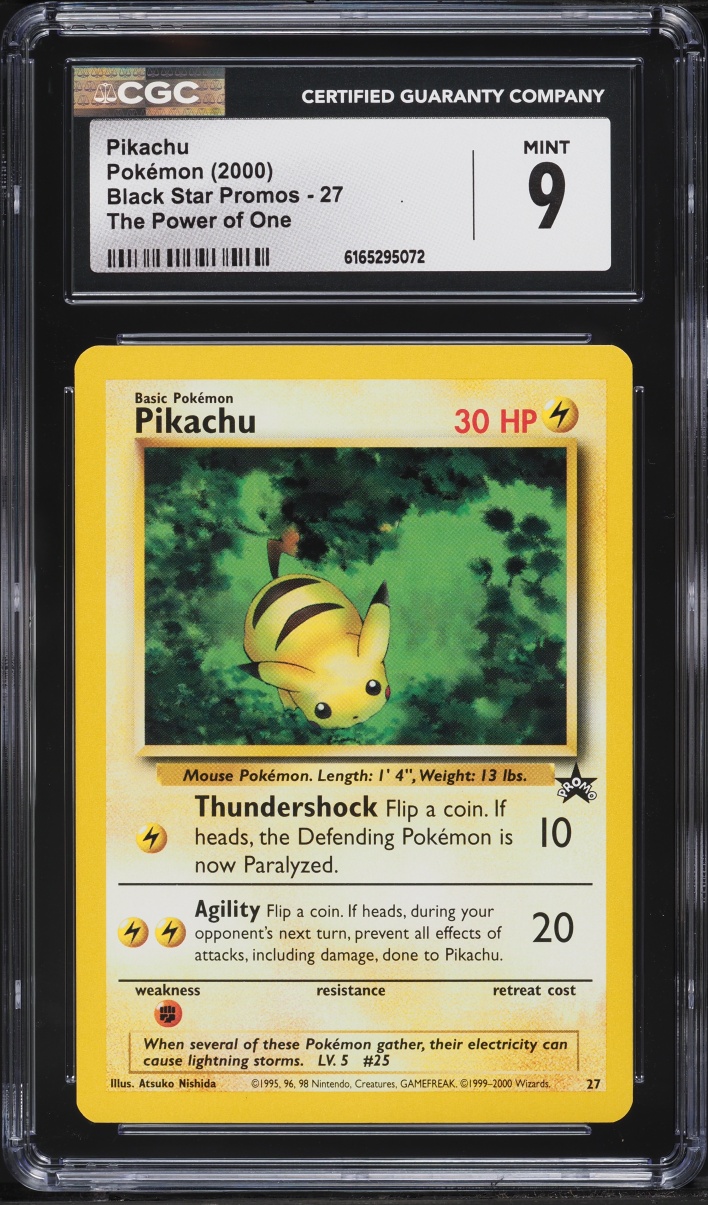 2000 Pokemon Black Star Promo Pikachu #27 CGC 9 MINT