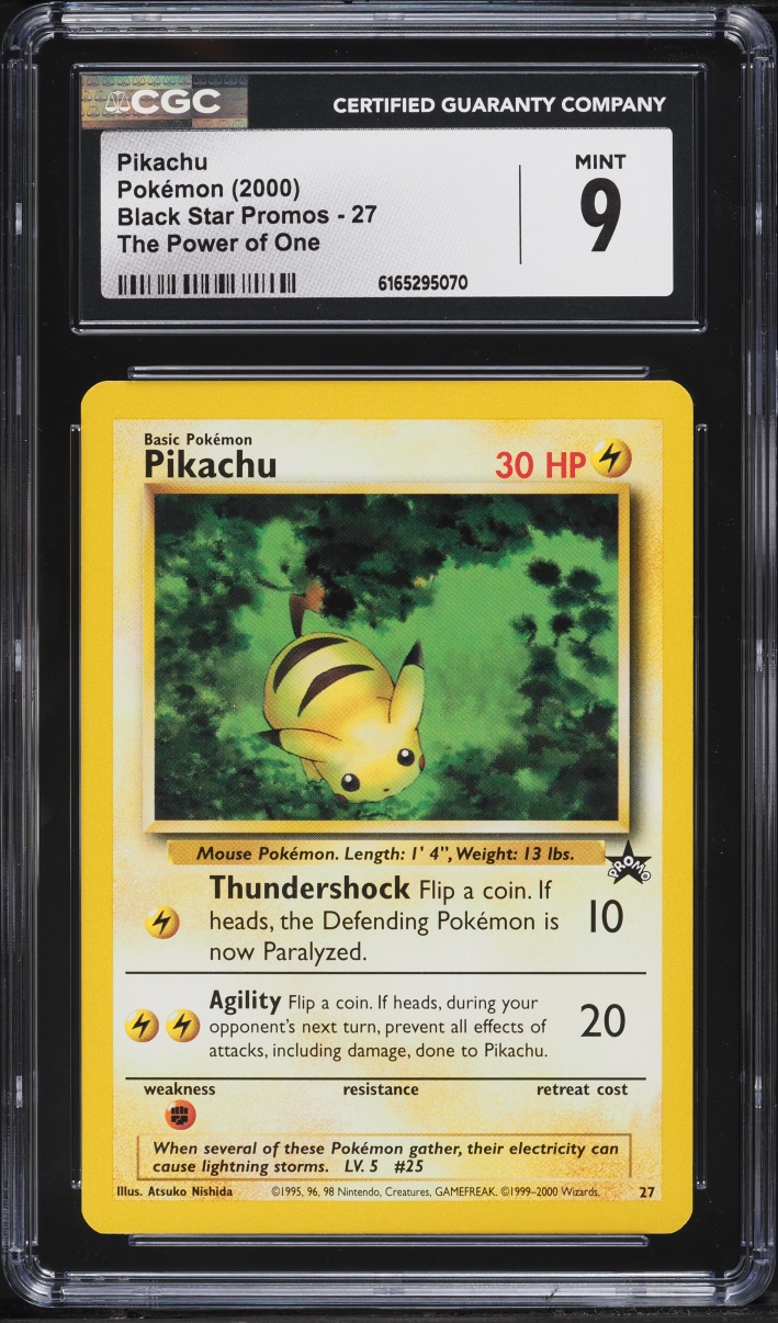 2000 Pokemon Black Star Promo Pikachu #27 CGC 9 MINT