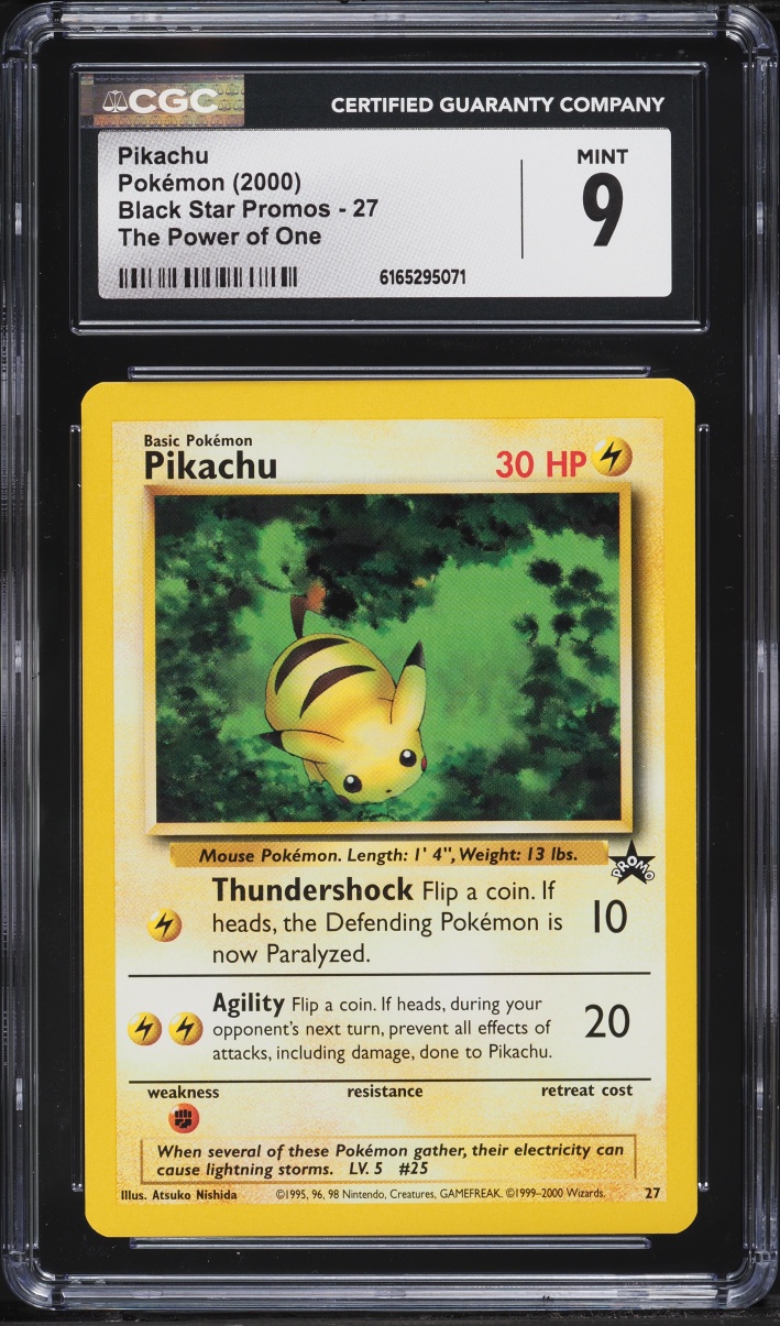 2000 Pokemon Black Star Promo Pikachu #27 CGC 9 MINT