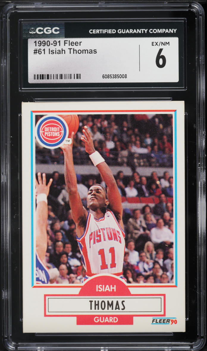 1990 Fleer Basketball Isiah Thomas #61 CGC 6 EXMT