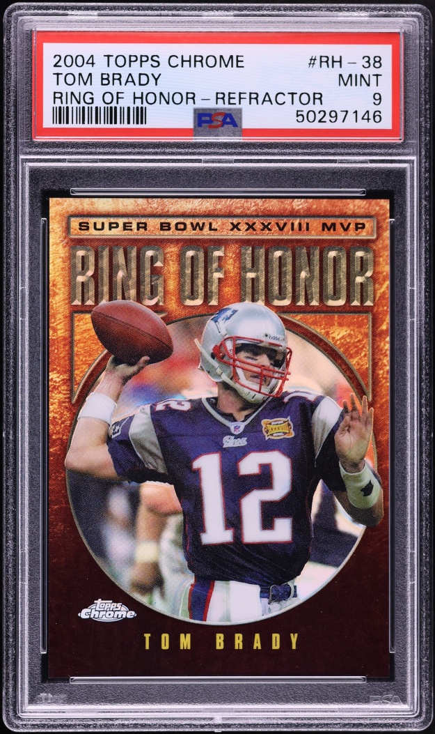 2004 Topps Chrome Ring Of Honor Refractor Tom Brady /100 #RH-38 PSA 9 MINT - Photo 1