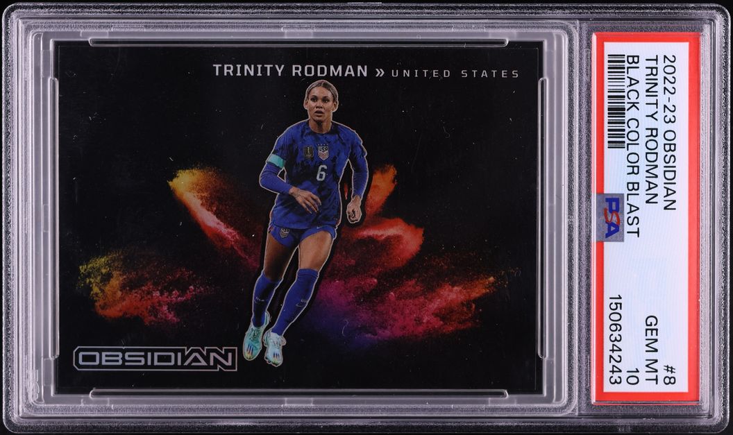 2022 Panini Obsidian Black Colorblast Trinity Rodman #8 PSA 10 GEM MINT - Photo 1
